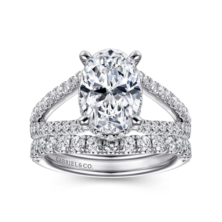 14K White Gold Diamond Matching Wedding Band - 0.51 ct - Shot 4