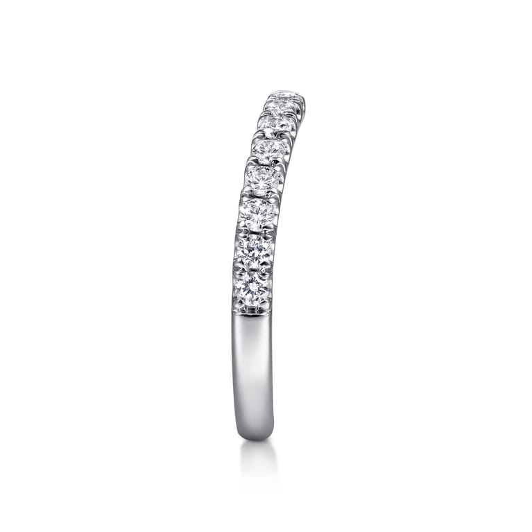 14K White Gold Diamond Matching Wedding Band - 0.51 ct - Shot 5
