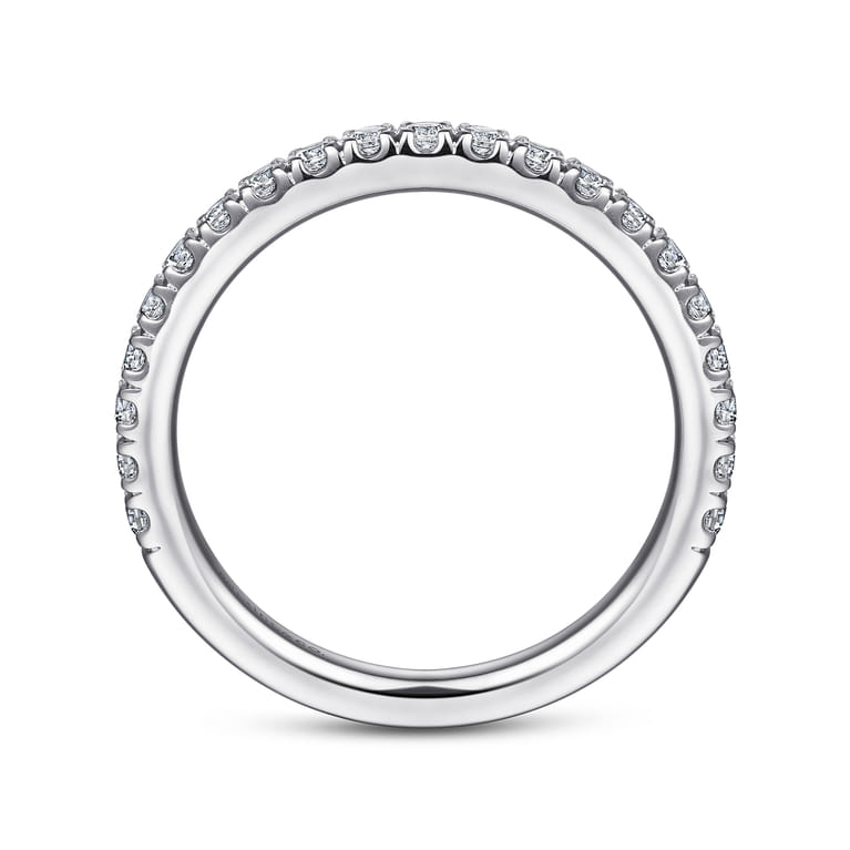 14K White Gold Diamond Matching Wedding Band - 0.84 ct - Shot 2