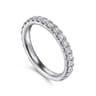 14K White Gold Diamond Matching Wedding Band - 0.84 ct