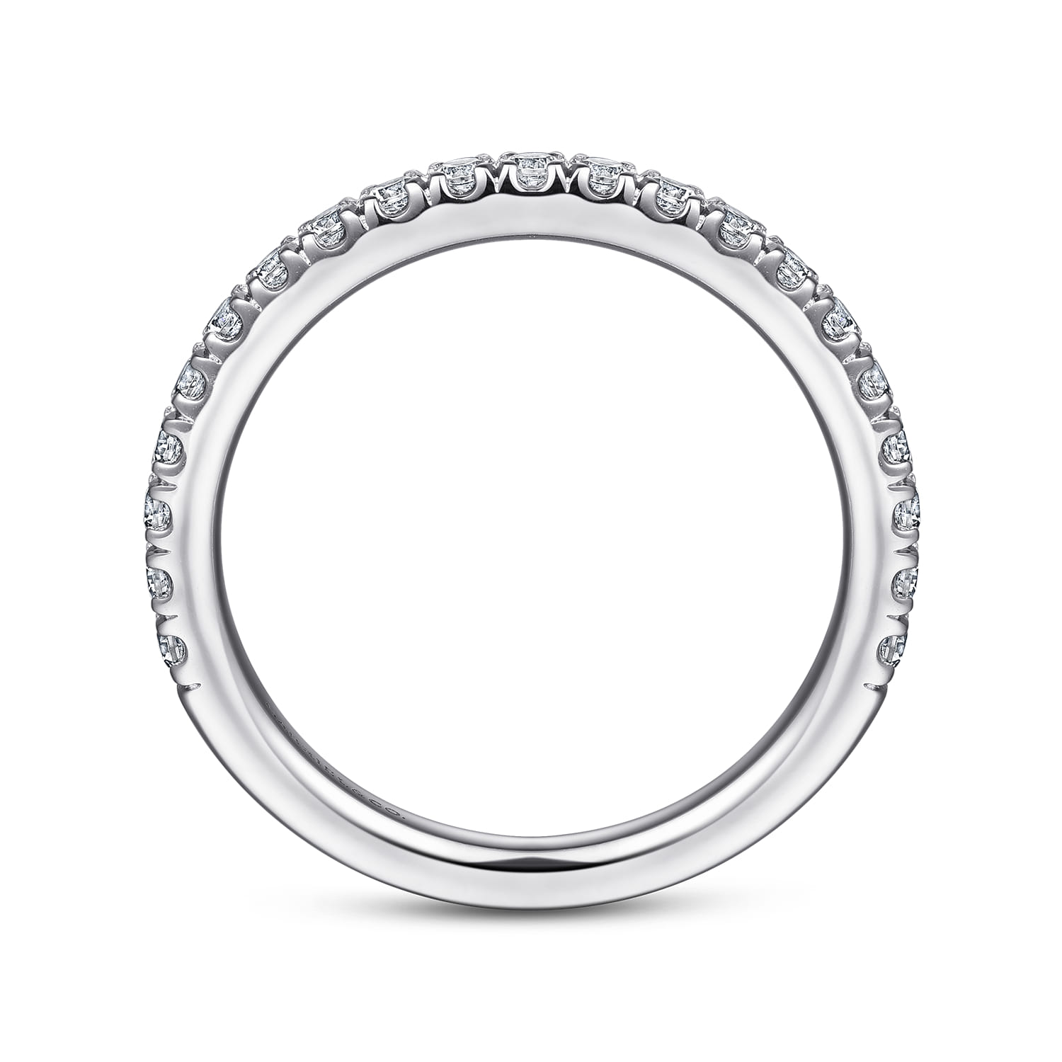 14K White Gold Diamond Matching Wedding Band - 0.84 ct - Shot 2