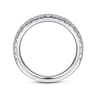 14K White Gold Diamond Matching Wedding Band - 0.84 ct