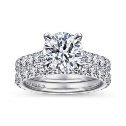 14K White Gold Diamond Matching Wedding Band