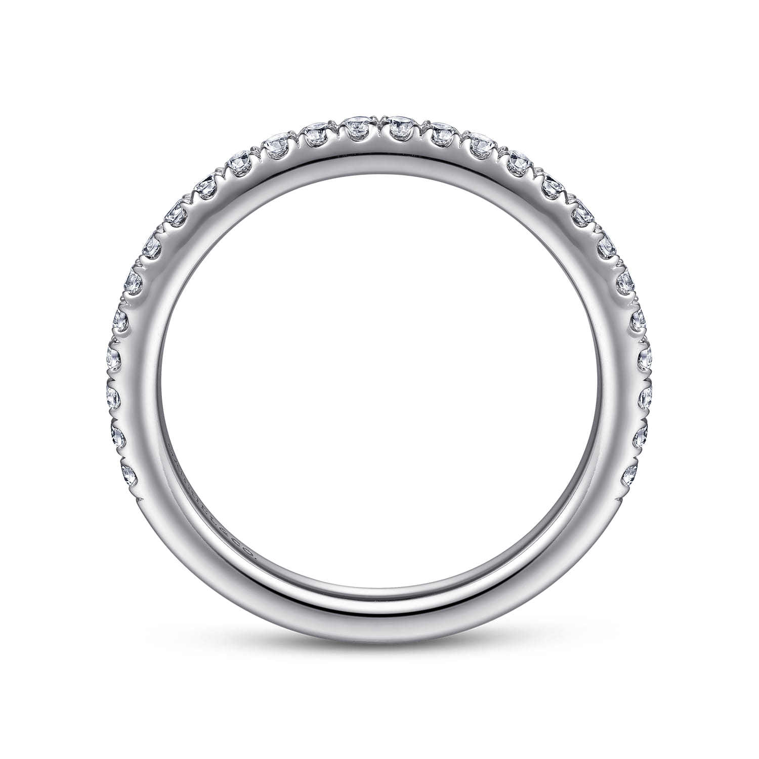 14K White Gold Diamond Matching Wedding Band - 0.35 ct - Shot 2