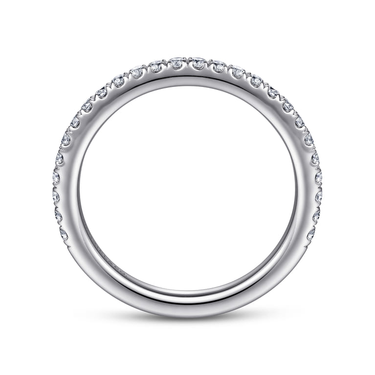 14K White Gold Diamond Matching Wedding Band - 0.35 ct - Shot 2