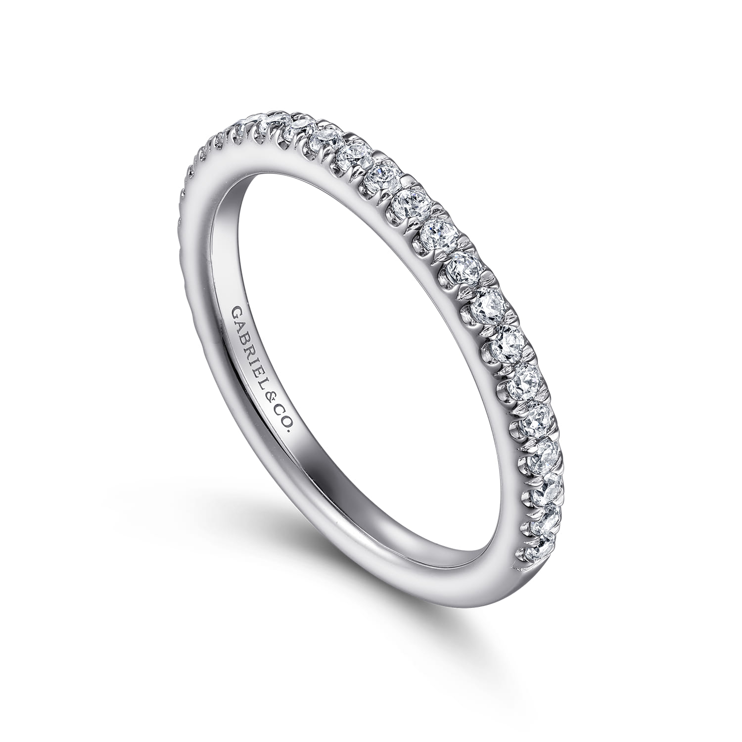 14K White Gold Diamond Matching Wedding Band - 0.35 ct - Shot 3