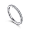 14K White Gold Diamond Matching Wedding Band - 0.35 ct