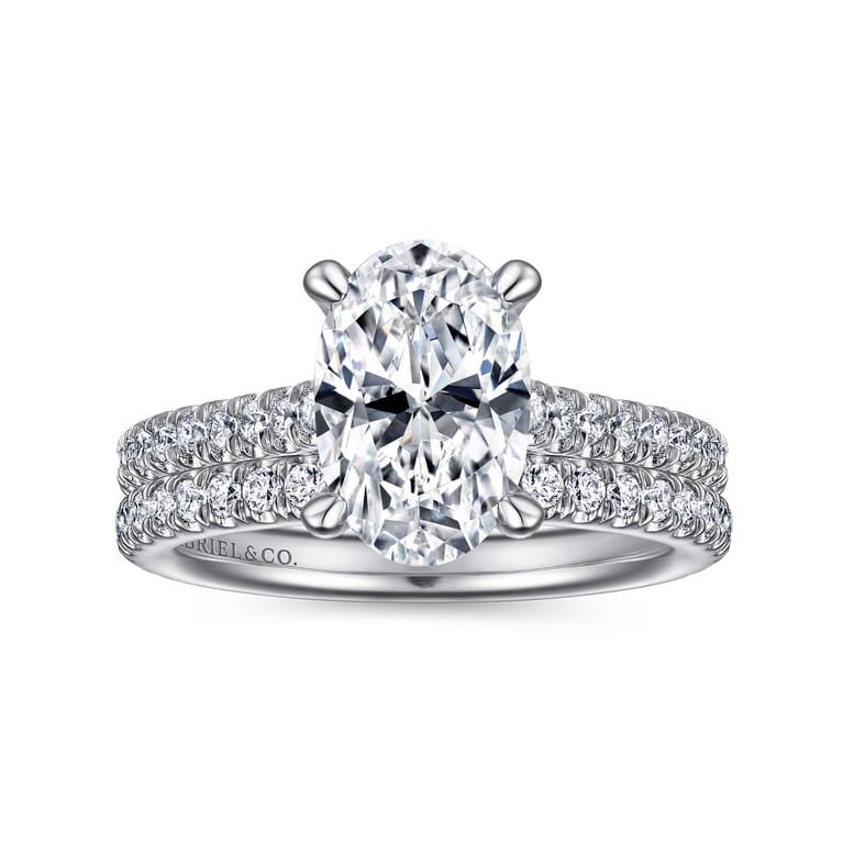 14K White Gold Diamond Matching Wedding Band - 0.35 ct - Shot 4