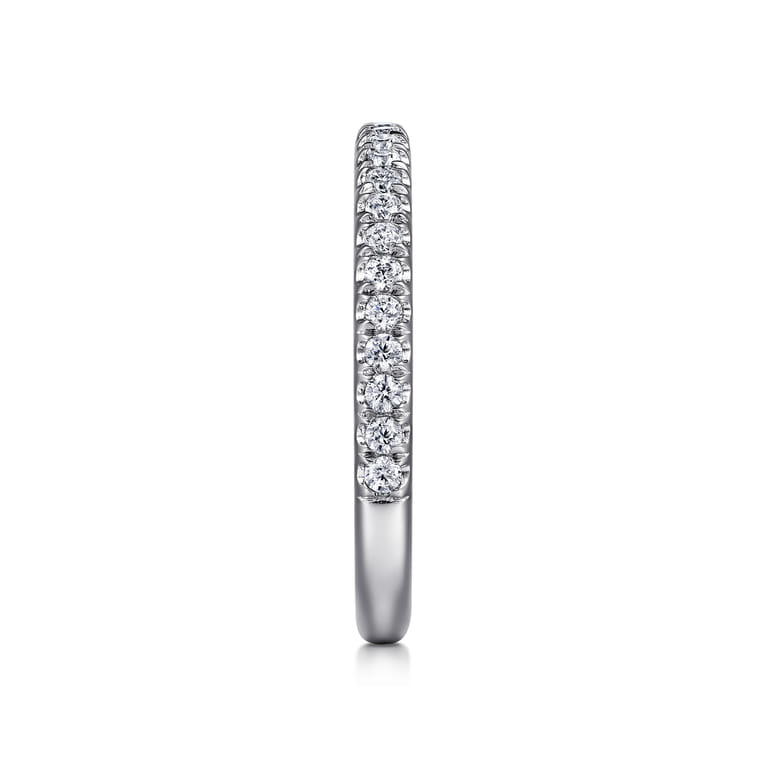 14K White Gold Diamond Matching Wedding Band - 0.35 ct - Shot 5