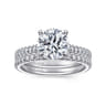 14K White Gold Diamond Matching Wedding Band - 0.35 ct