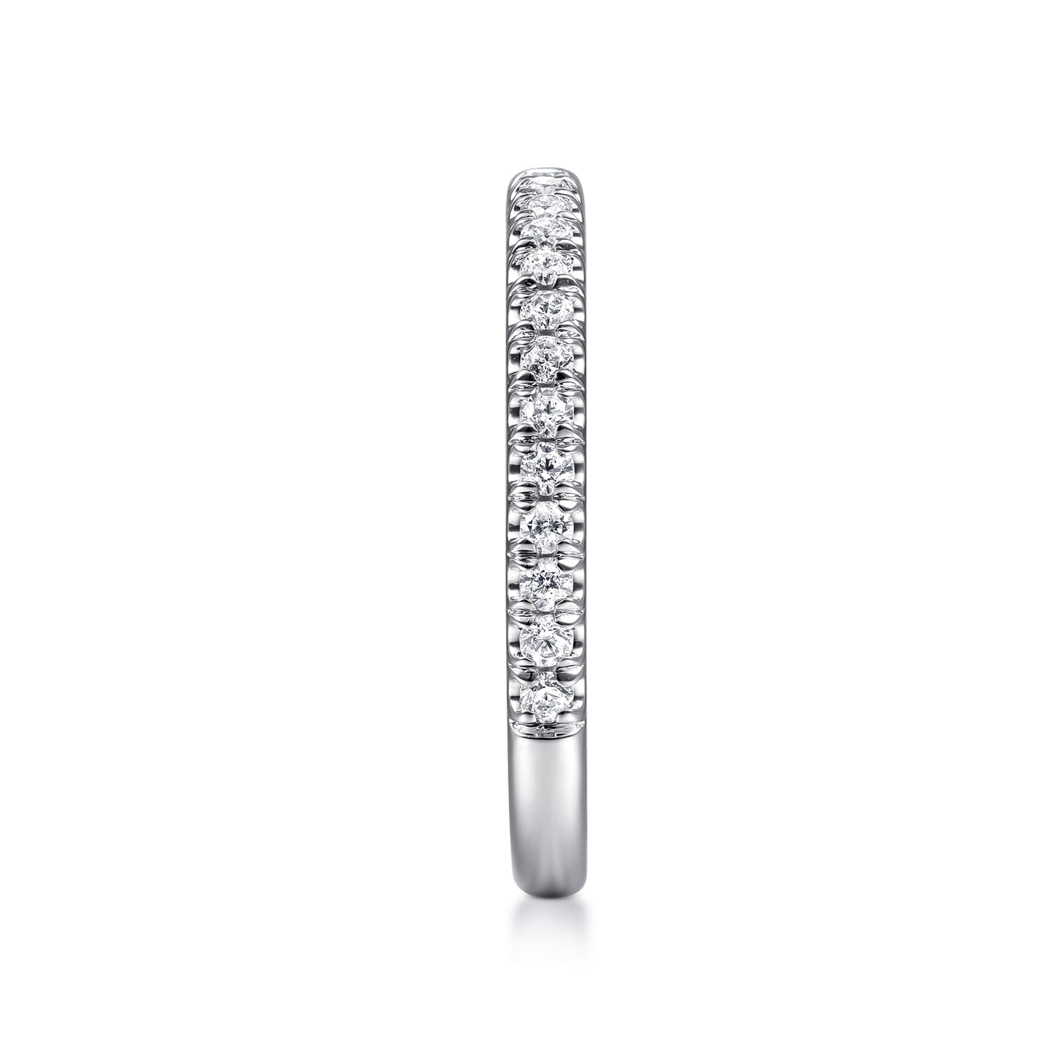 14K White Gold Diamond Matching Wedding Band - 0.35 ct - Shot 5