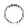 14K White Gold Diamond Matching Wedding Band - 0.83 ct