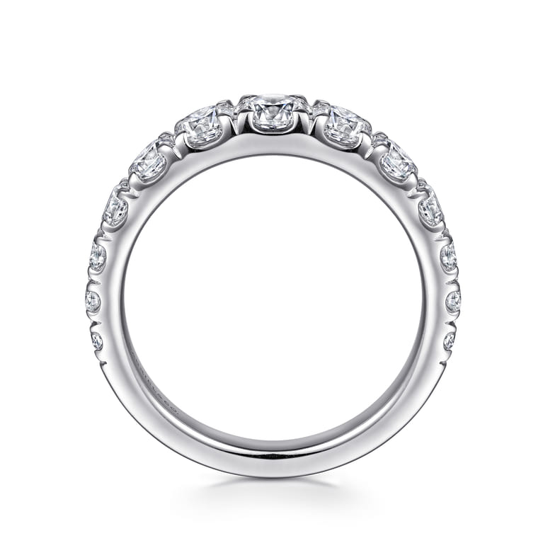 14K White Gold Diamond Matching Wedding Band - 1.34 ct - Shot 2