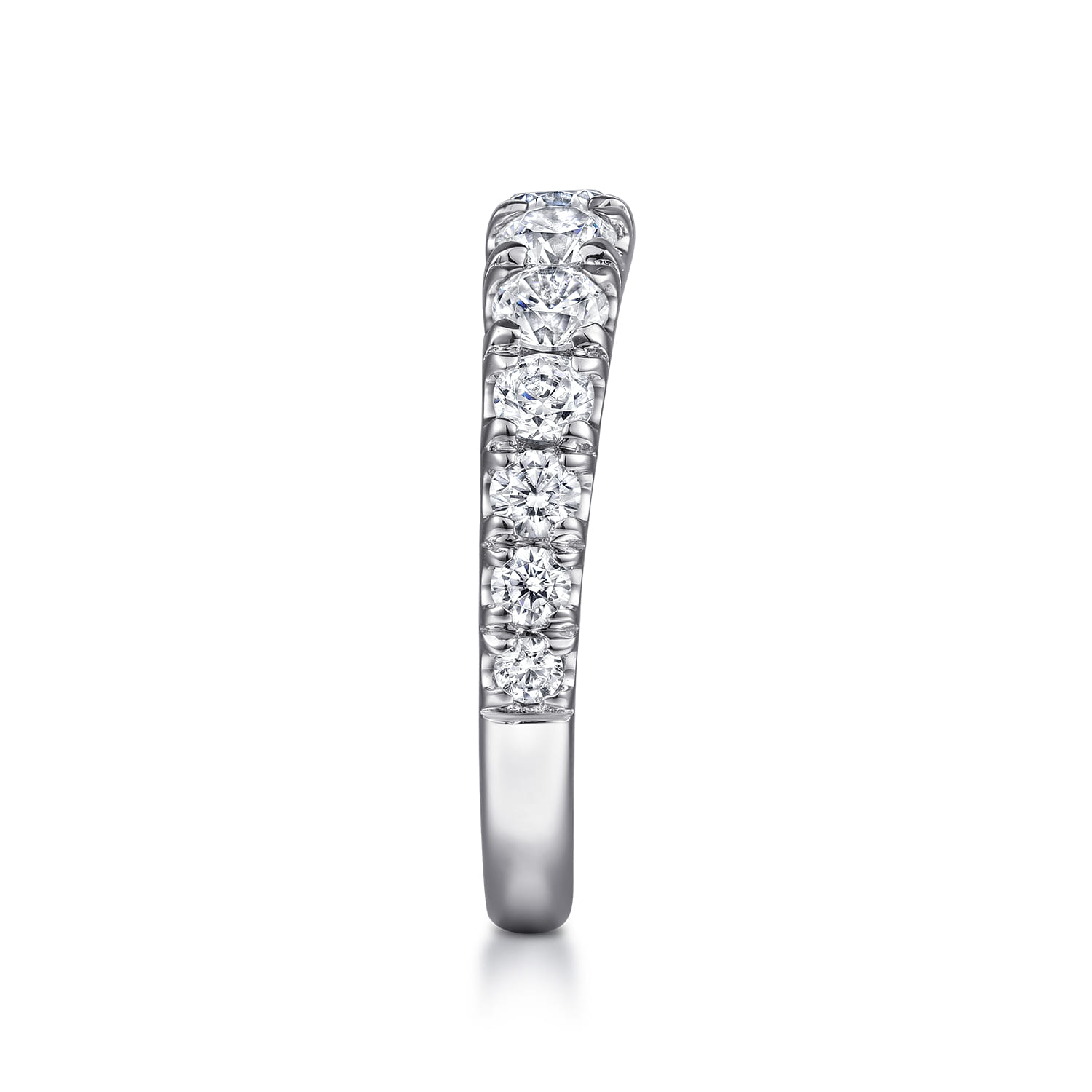 14K White Gold Diamond Matching Wedding Band - 1.34 ct - Shot 5