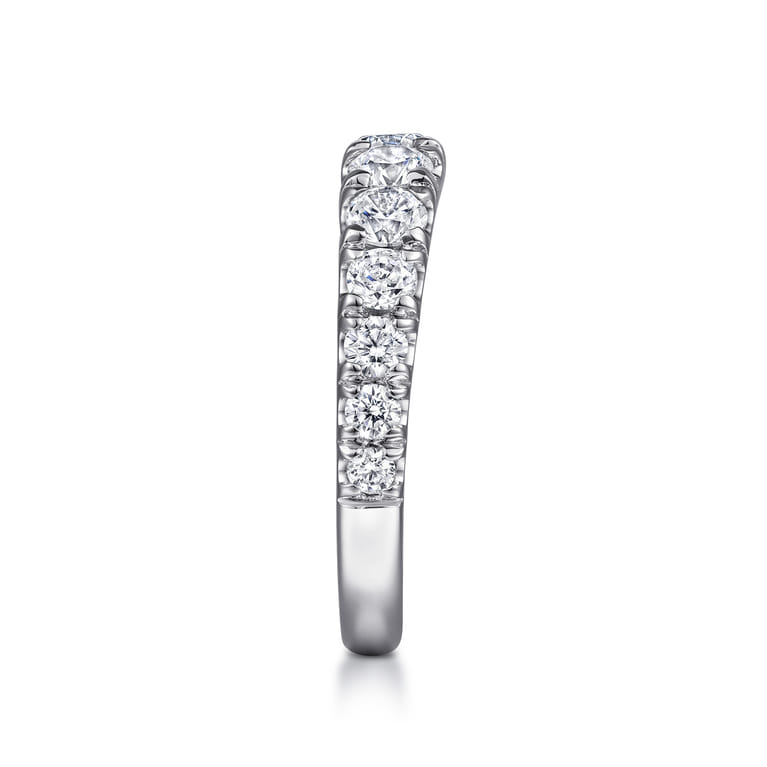 14K White Gold Diamond Matching Wedding Band - 1.34 ct - Shot 5