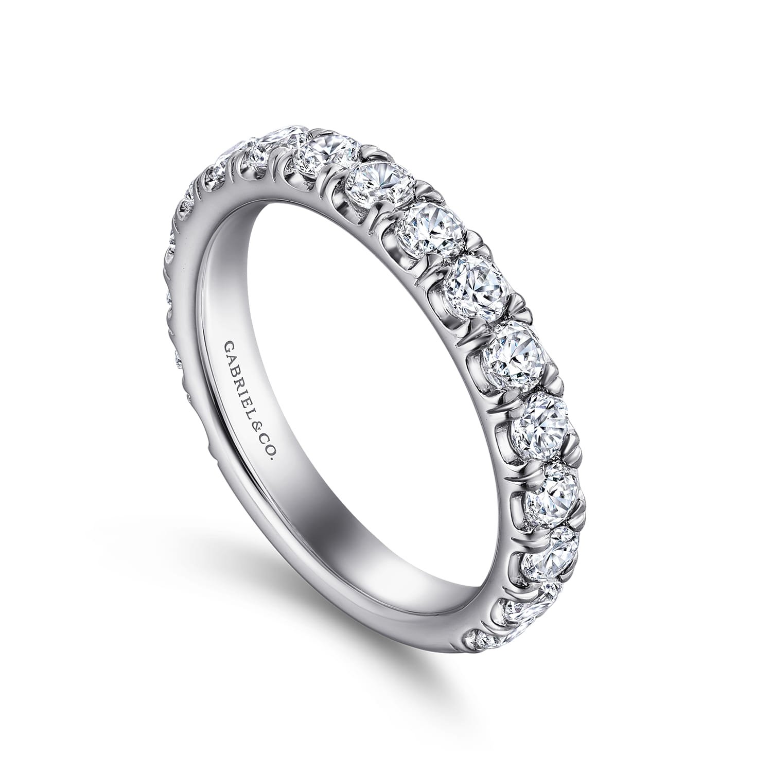14K White Gold Diamond Matching Wedding Band - 1.36 ct - Shot 3