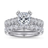 14K White Gold Diamond Matching Wedding Band - 1.36 ct