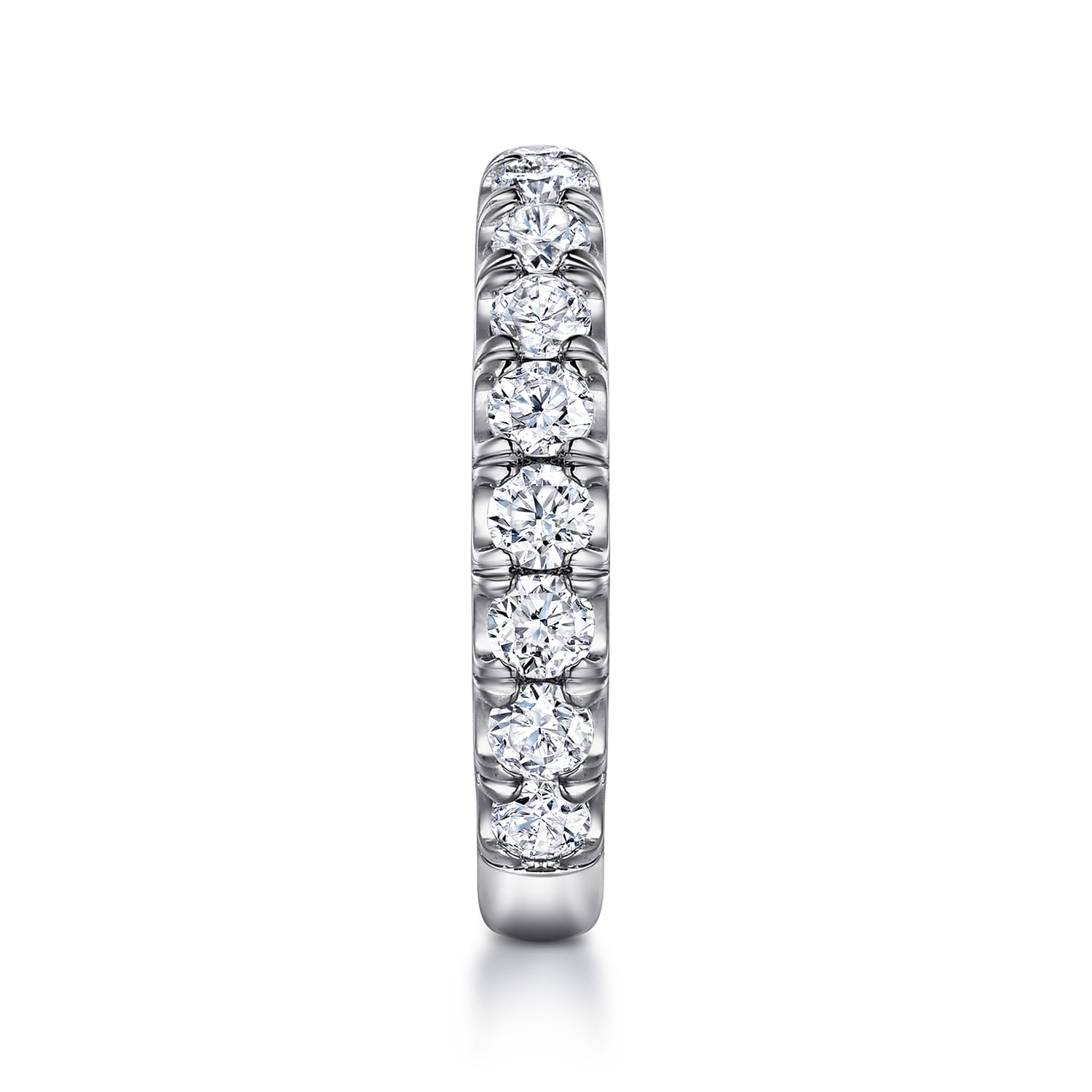 14K White Gold Diamond Matching Wedding Band - 1.36 ct - Shot 5