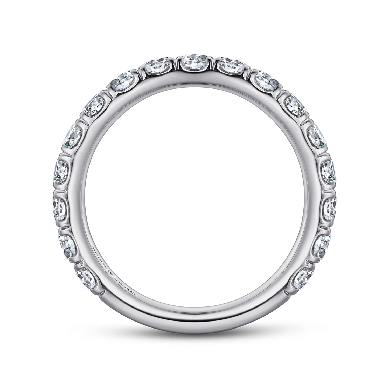 14K White Gold Diamond Matching Wedding Band - 1.36 ct - Shot 2