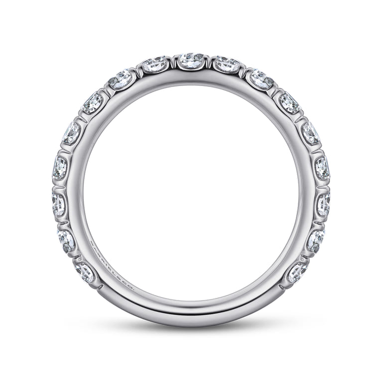 14K White Gold Diamond Matching Wedding Band - 1.36 ct - Shot 2