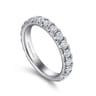 14K White Gold Diamond Matching Wedding Band - 1.36 ct