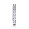 14K White Gold Diamond Matching Wedding Band - 1.36 ct