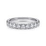 14K White Gold Diamond Matching Wedding Band - 1.36 ct