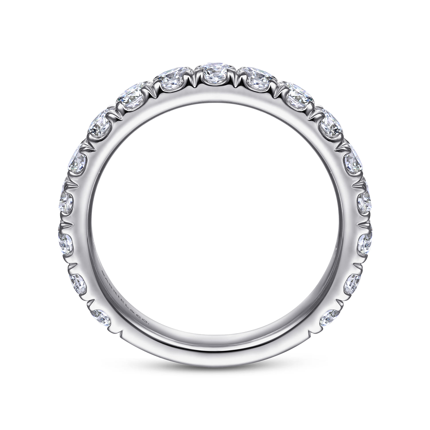 14K White Gold Diamond Matching Wedding Band - 1.36 ct - Shot 2