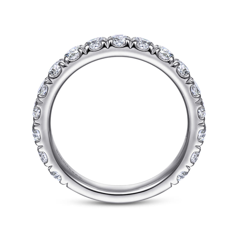 14K White Gold Diamond Matching Wedding Band - 1.36 ct - Shot 2