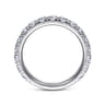 14K White Gold Diamond Matching Wedding Band - 1.36 ct