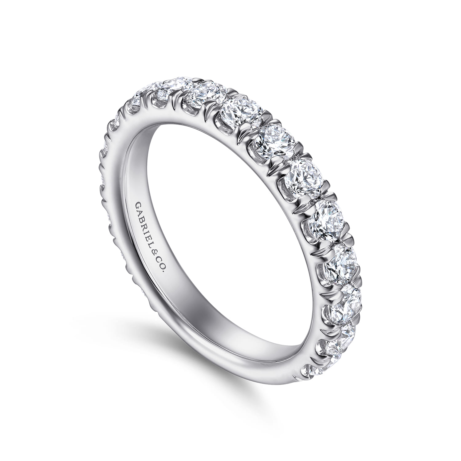 14K White Gold Diamond Matching Wedding Band - 1.36 ct - Shot 3