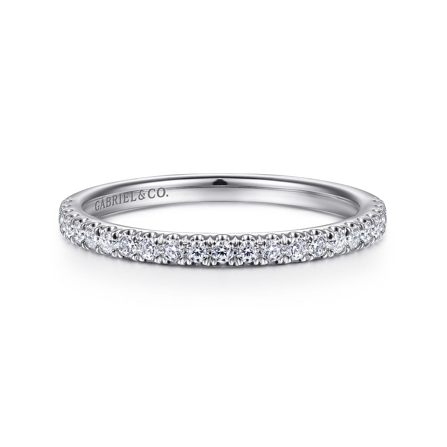 14K White Gold Diamond Matching Wedding Band - 0.26 ct - Shot 1