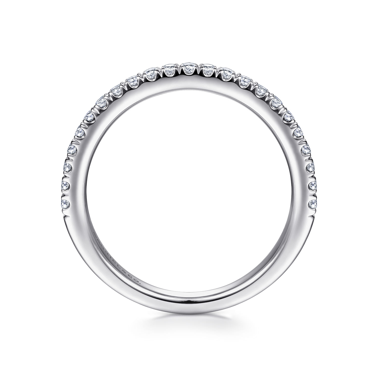 14K White Gold Diamond Matching Wedding Band - 0.26 ct - Shot 2