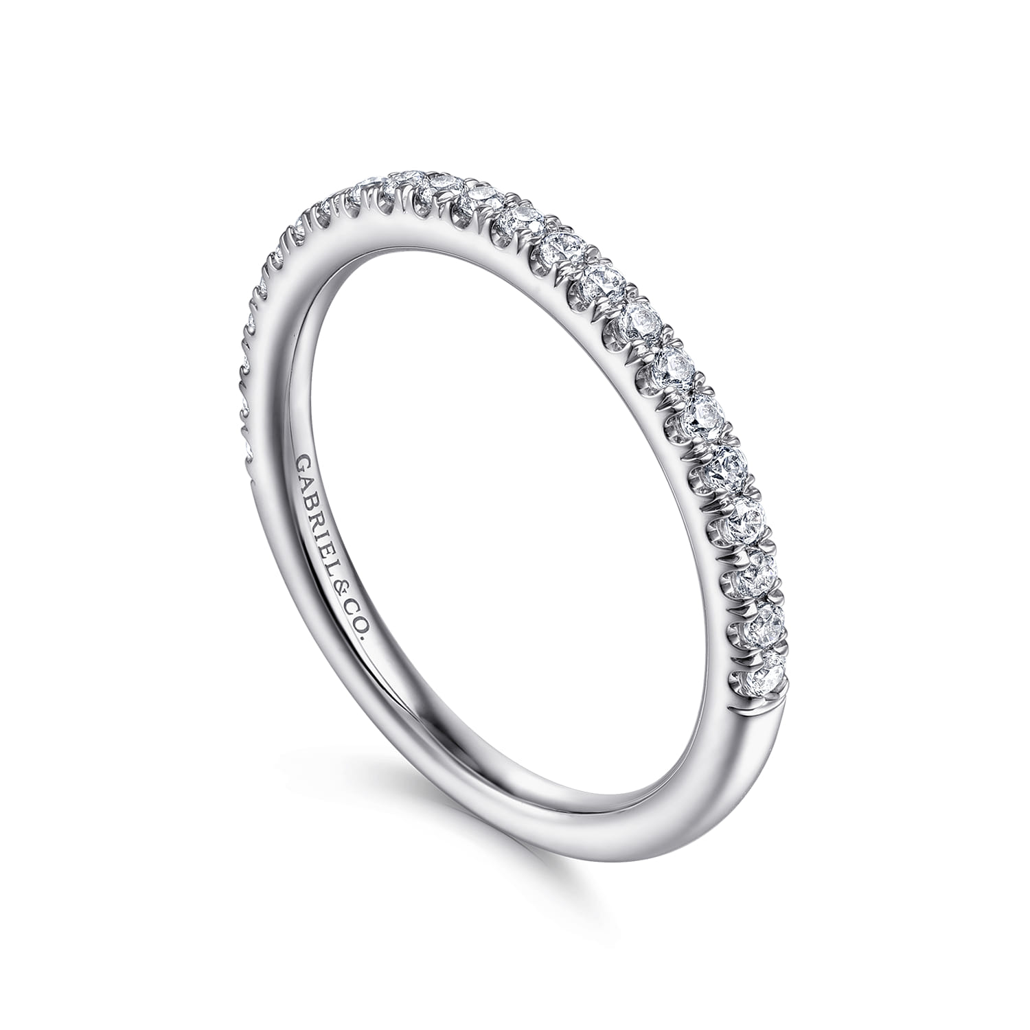 14K White Gold Diamond Matching Wedding Band - 0.26 ct - Shot 3