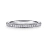 14K White Gold Diamond Matching Wedding Band - 0.16 ct