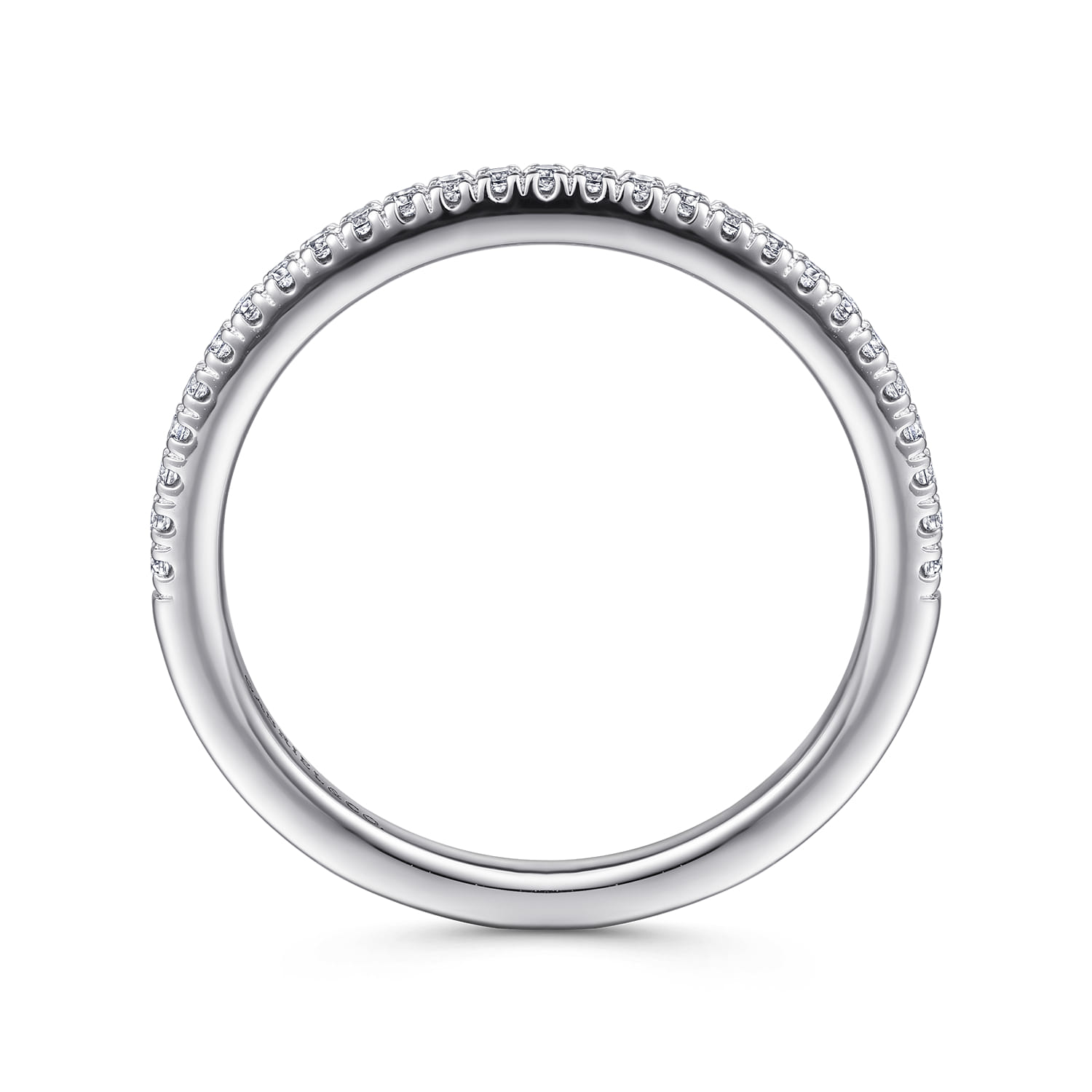 14K White Gold Diamond Matching Wedding Band - 0.16 ct - Shot 2