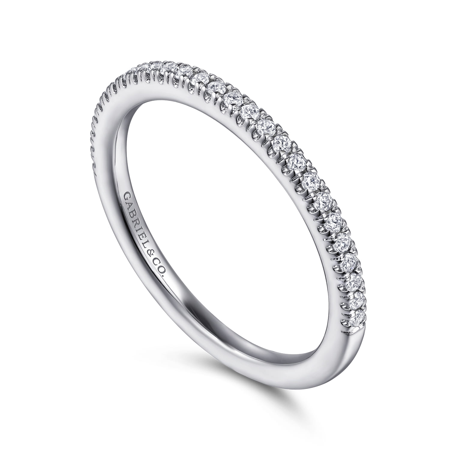 14K White Gold Diamond Matching Wedding Band - 0.16 ct - Shot 3