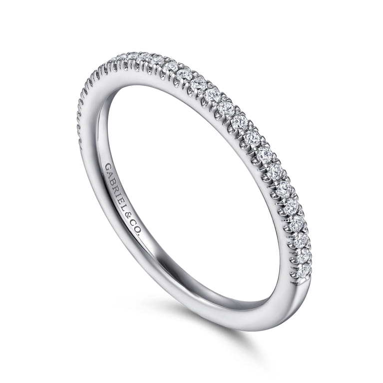 14K White Gold Diamond Matching Wedding Band - 0.16 ct - Shot 3