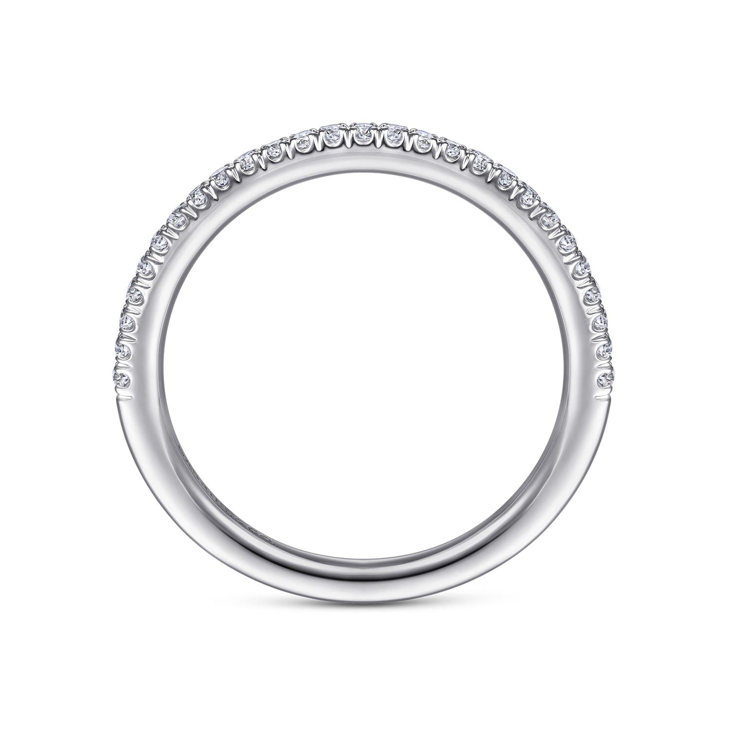 14K White Gold Diamond Matching Wedding Band - 0.16 ct - Shot 2