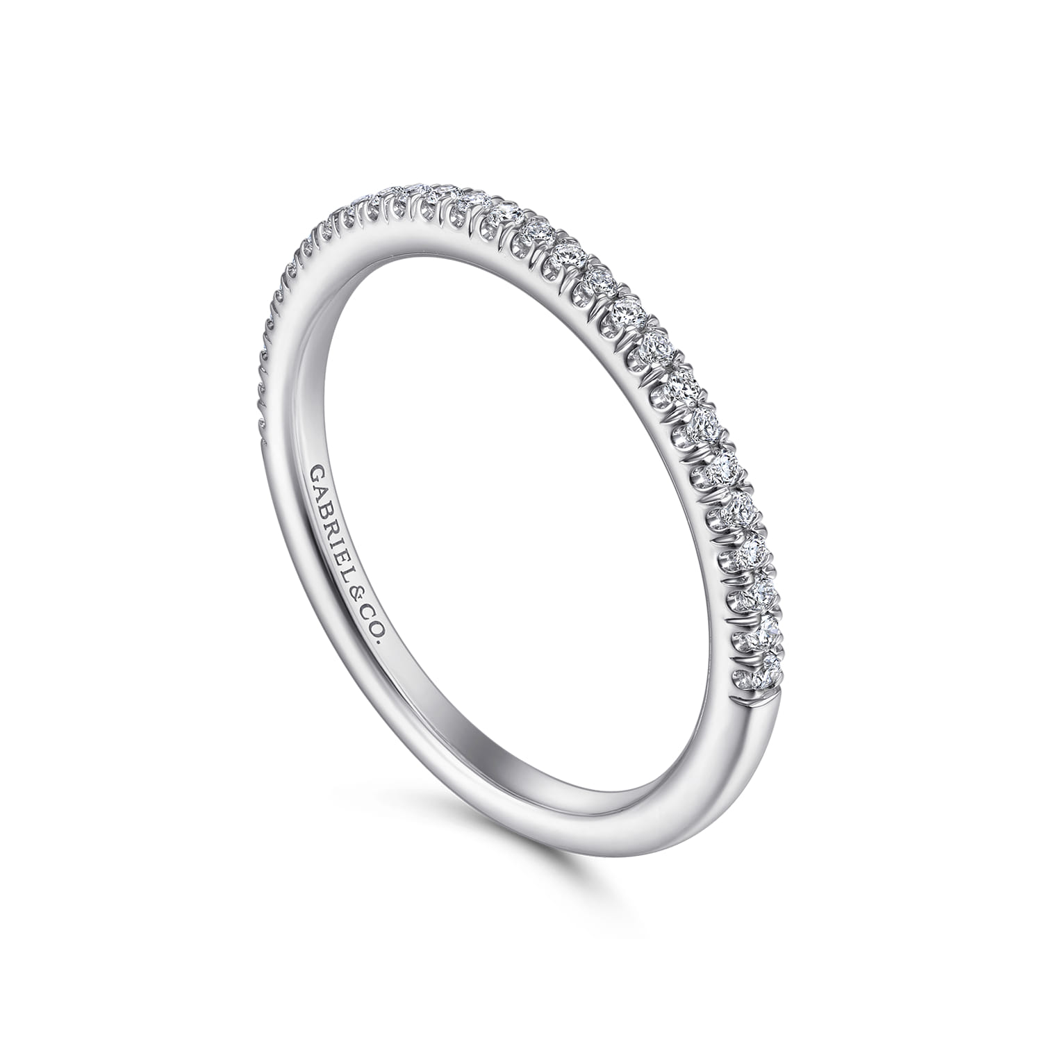 14K White Gold Diamond Matching Wedding Band - 0.16 ct - Shot 3