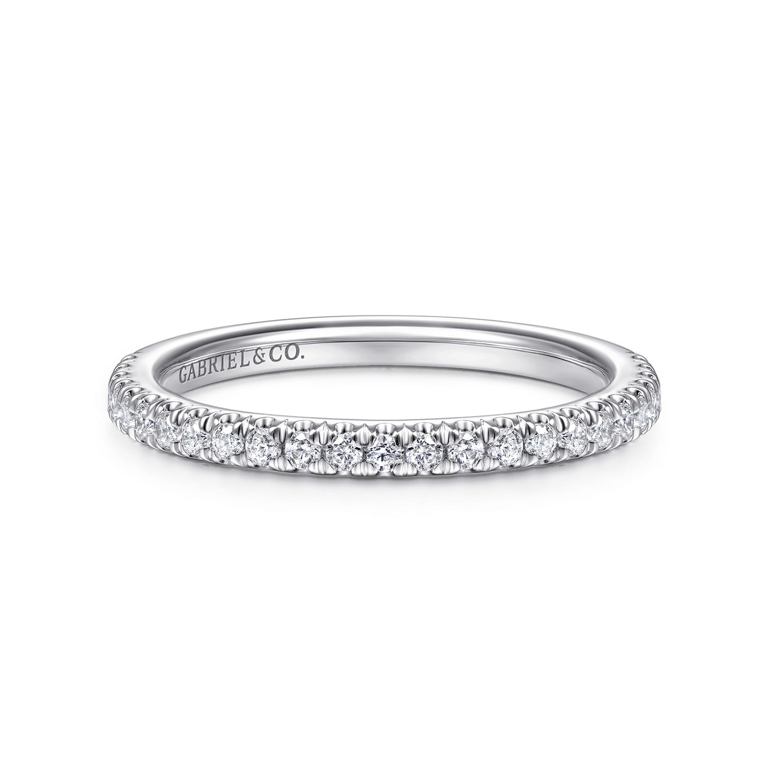 14K White Gold Diamond Matching Wedding Band - 0.28 ct - Shot 1