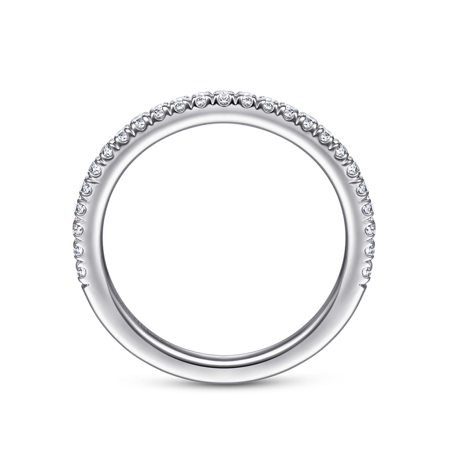 14K White Gold Diamond Matching Wedding Band - 0.28 ct - Shot 2