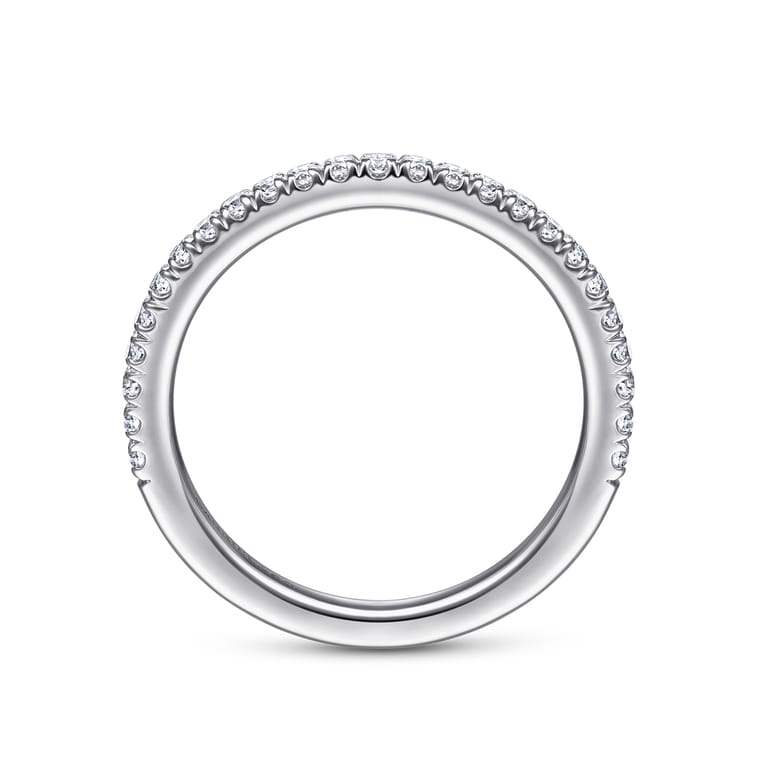 14K White Gold Diamond Matching Wedding Band - 0.28 ct - Shot 2