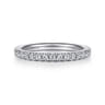 14K White Gold Diamond Matching Wedding Band - 0.46 ct
