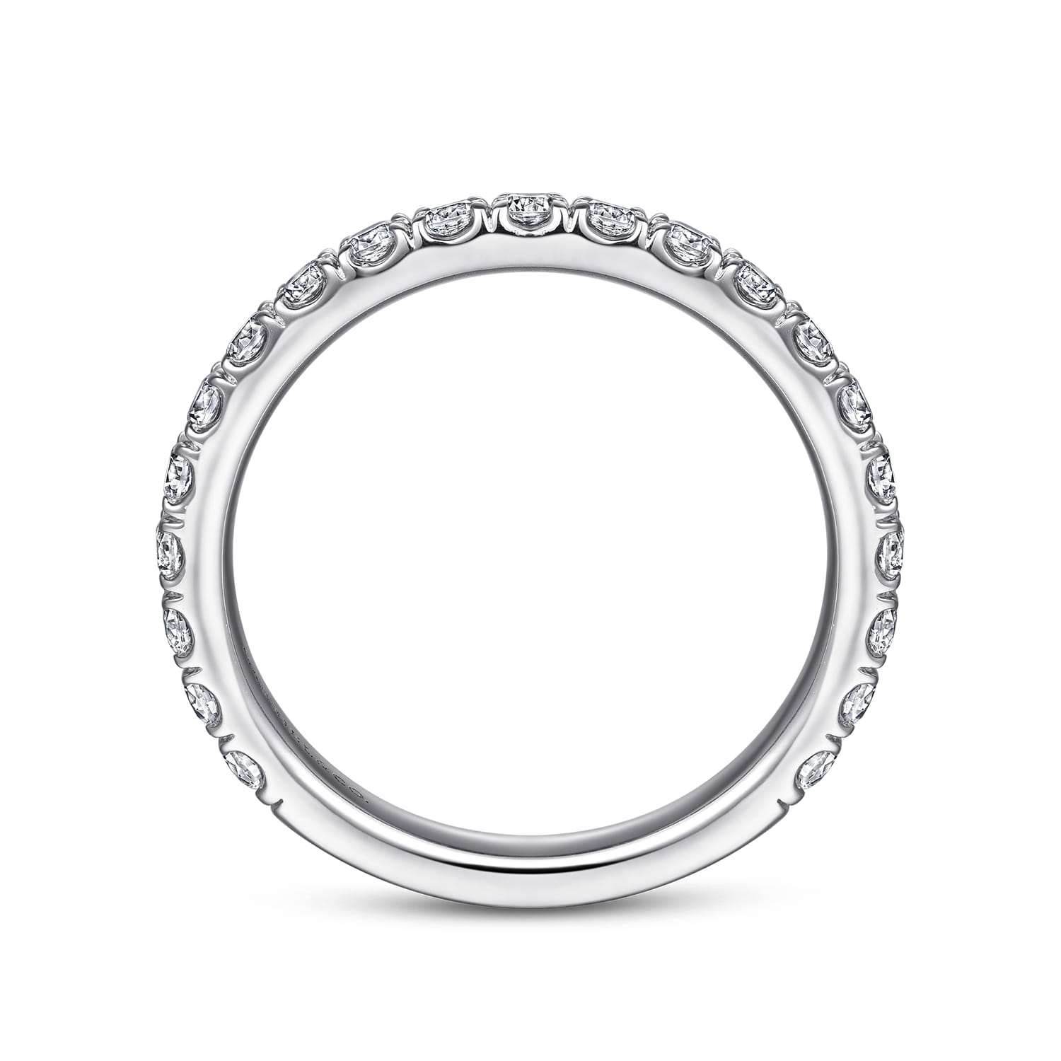 14K White Gold Diamond Matching Wedding Band - 0.46 ct - Shot 2