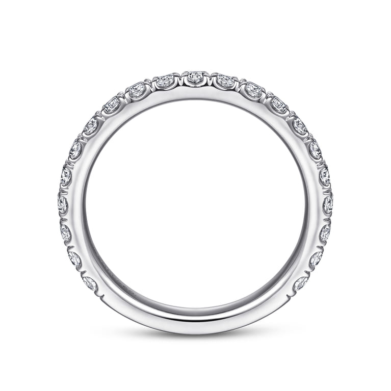 14K White Gold Diamond Matching Wedding Band - 0.46 ct - Shot 2