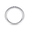 14K White Gold Diamond Matching Wedding Band - 0.46 ct