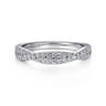 14K White Gold Diamond Matching Wedding Band - 0.39 ct