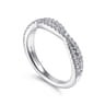 14K White Gold Diamond Matching Wedding Band - 0.39 ct