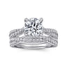 14K White Gold Diamond Matching Wedding Band - 0.39 ct